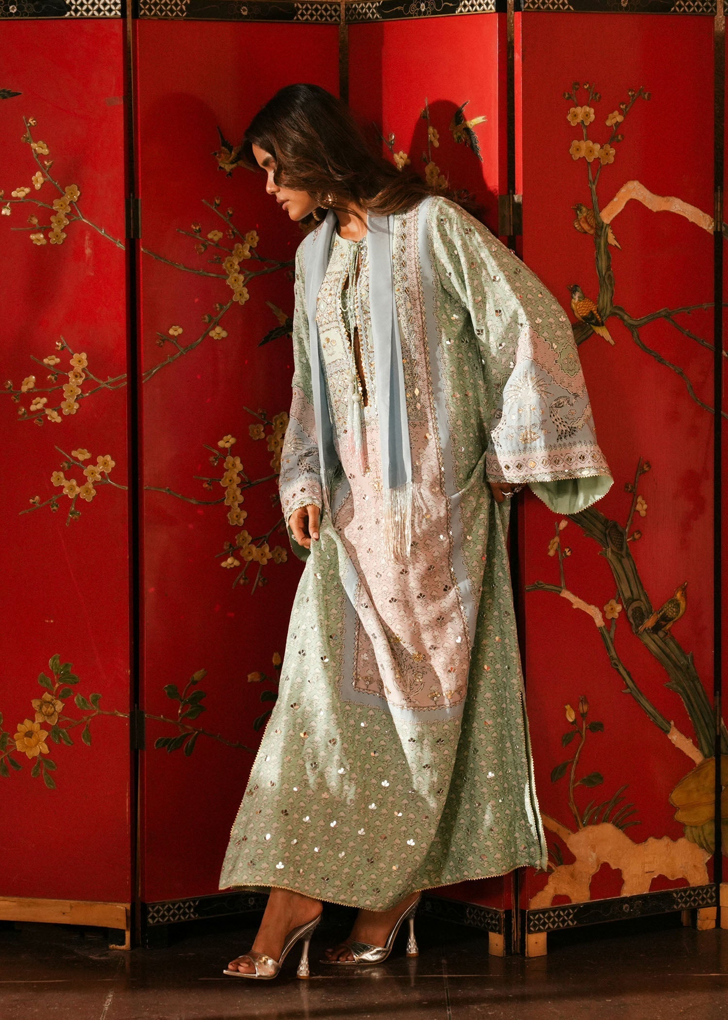 Crimson | Crimson Eid Prints | Jhilmil - Mint - House Of Hania