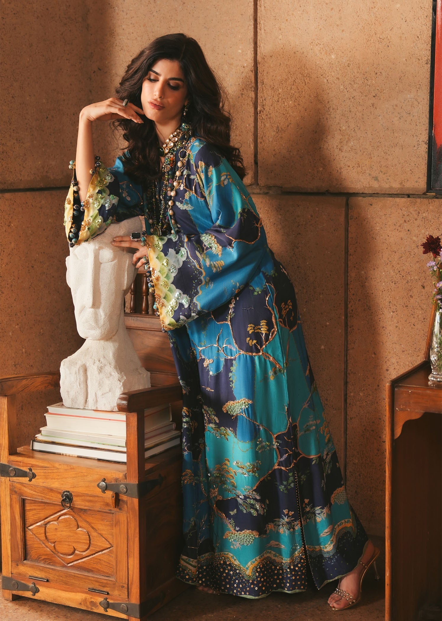 Crimson | Crimson Eid Prints | Laila - Midnight - House Of Hania