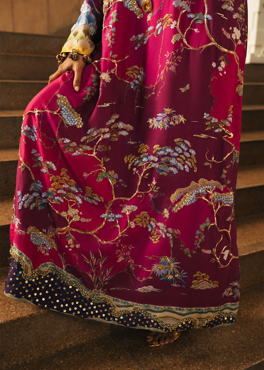 Crimson | Crimson Eid Prints | Laila - Plum - House Of Hania