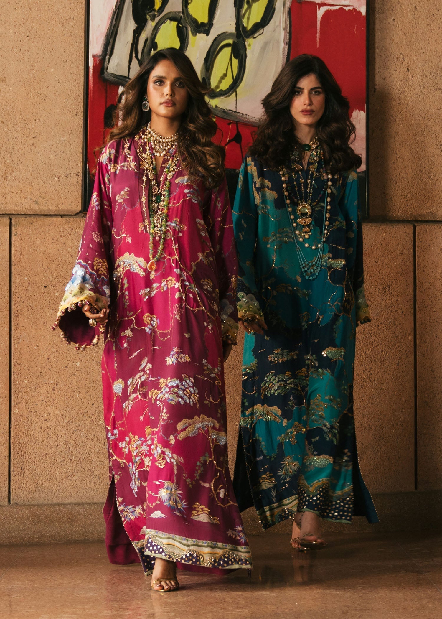 Crimson | Crimson Eid Prints | Laila - Plum - House Of Hania