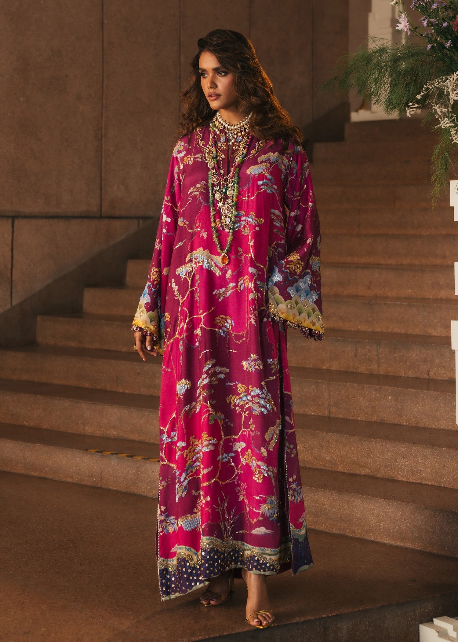 Crimson | Crimson Eid Prints | Laila - Plum - House Of Hania