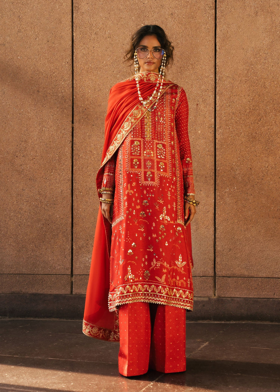 Crimson | Crimson Eid Prints | Patakha - Scarlet - House Of Hania