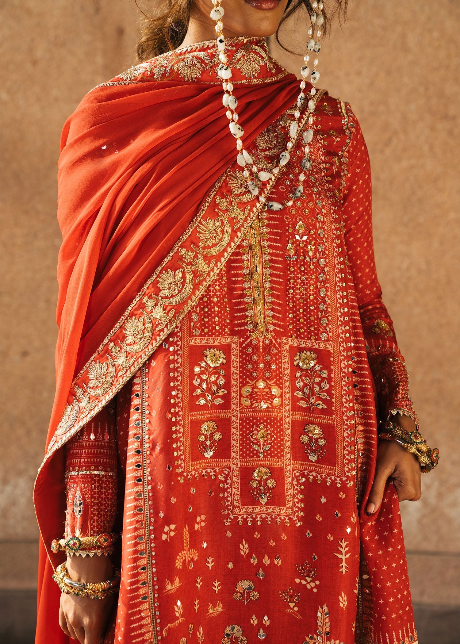 Crimson | Crimson Eid Prints | Patakha - Scarlet - House Of Hania