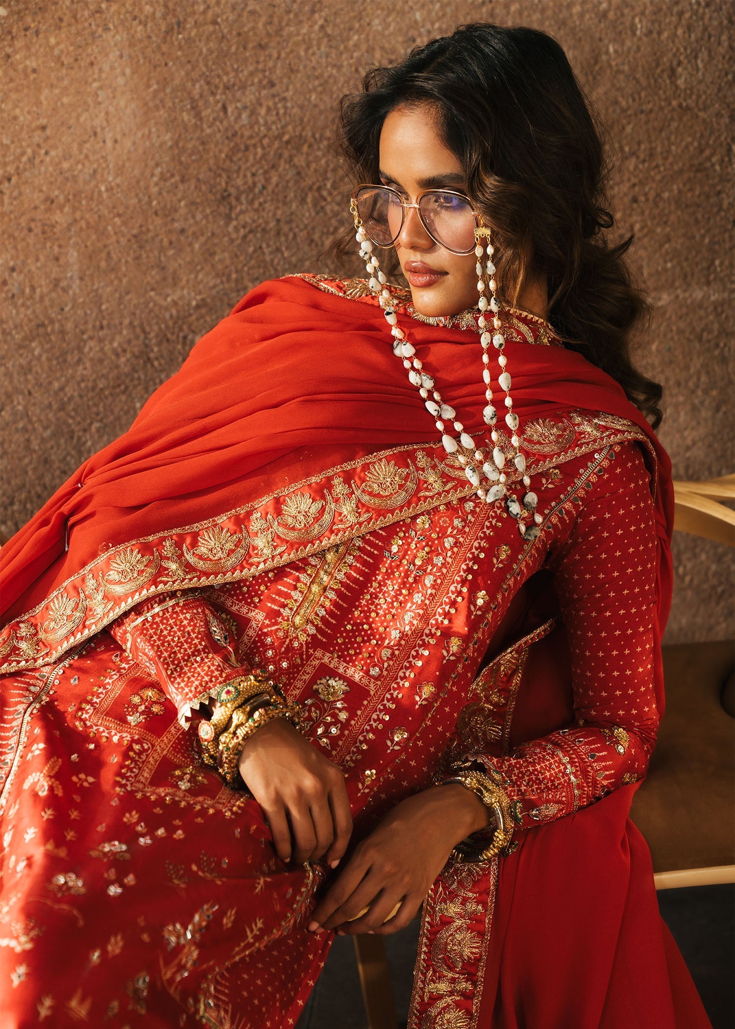 Crimson | Crimson Eid Prints | Patakha - Scarlet - House Of Hania