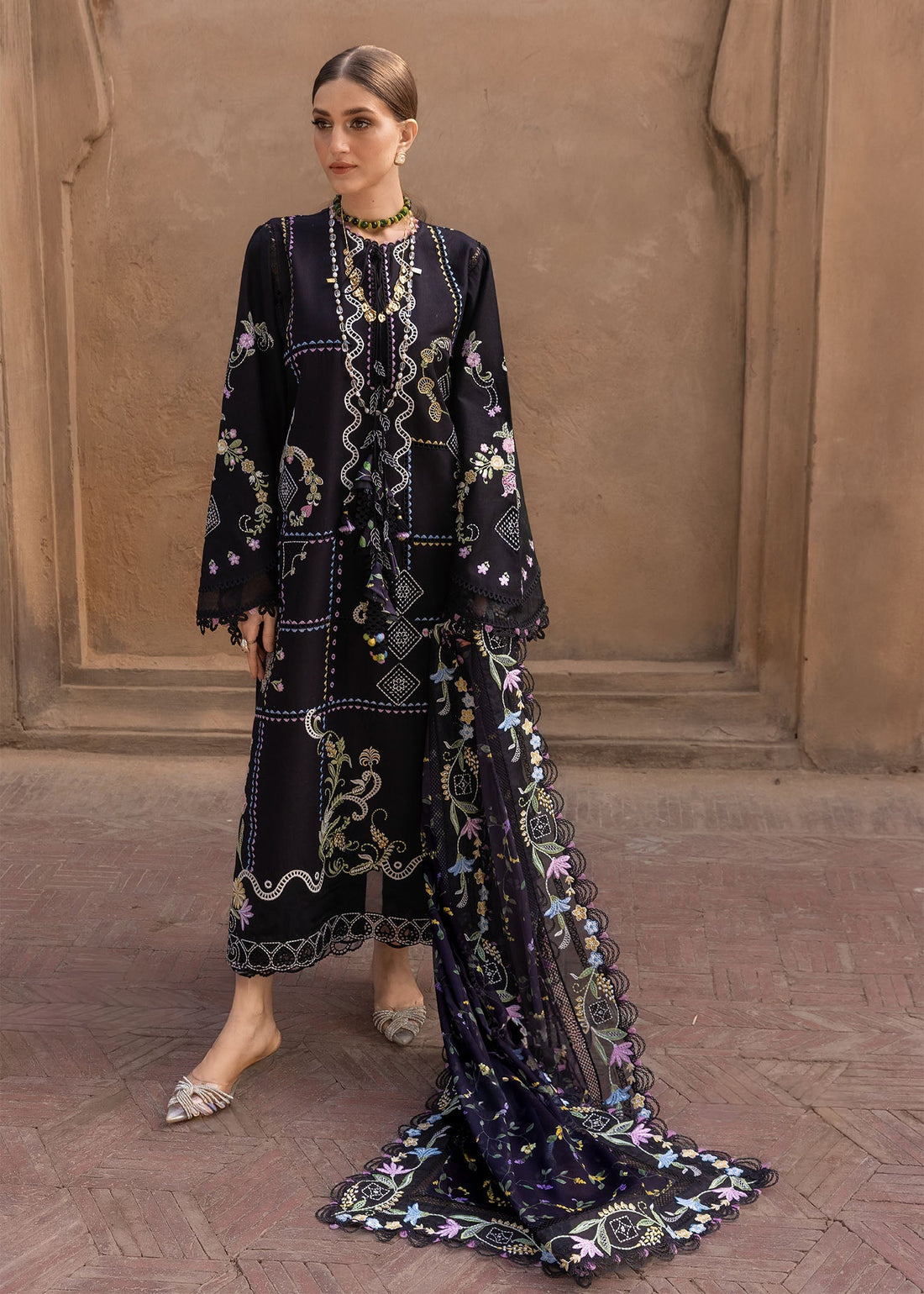Crimson | Flow By Crimson Lawn'26 | FLORAL SERENITY - D1A - House Of Hania