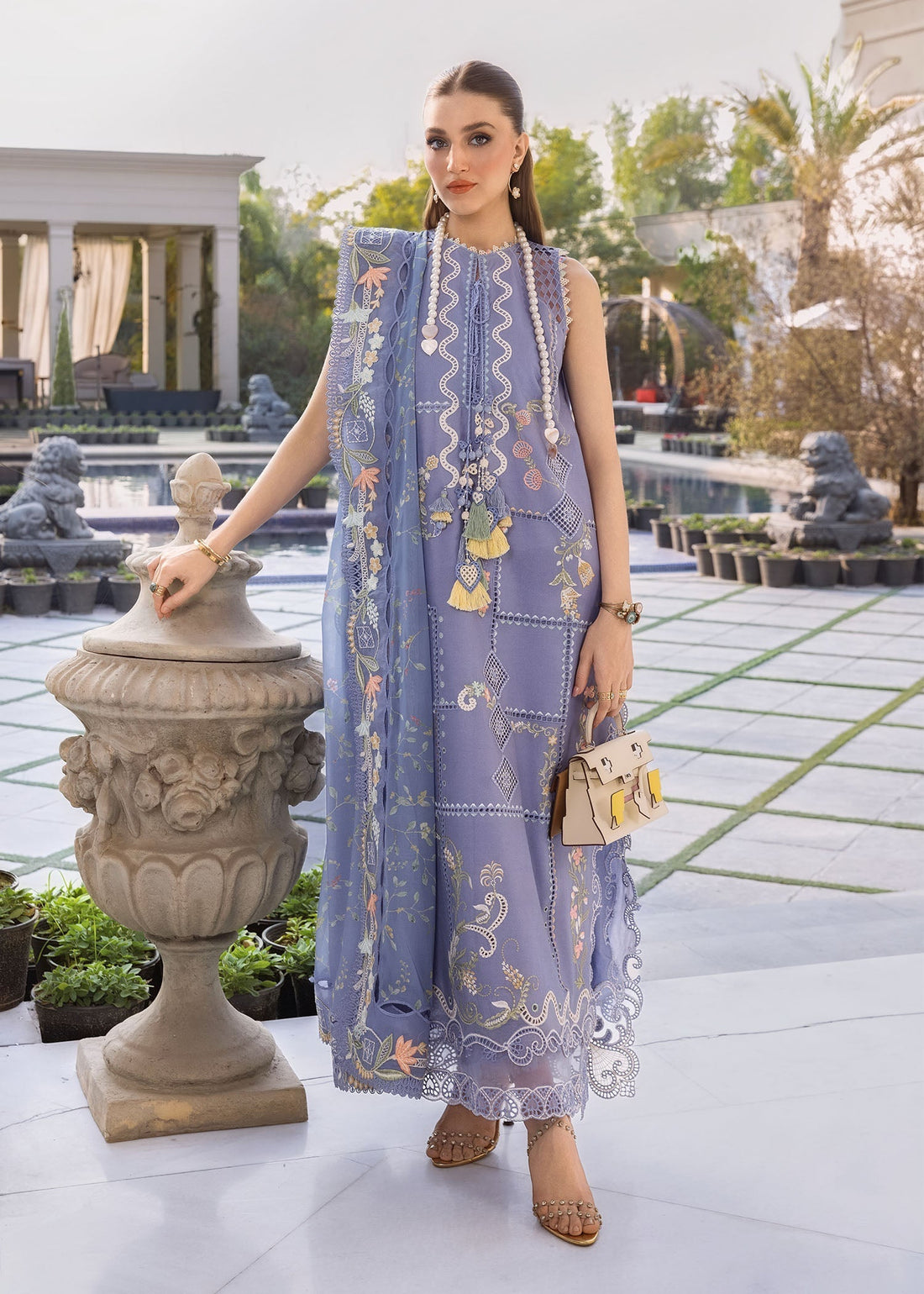Crimson | Flow By Crimson Lawn'26 | FLORAL SERENITY-D1B - House Of Hania