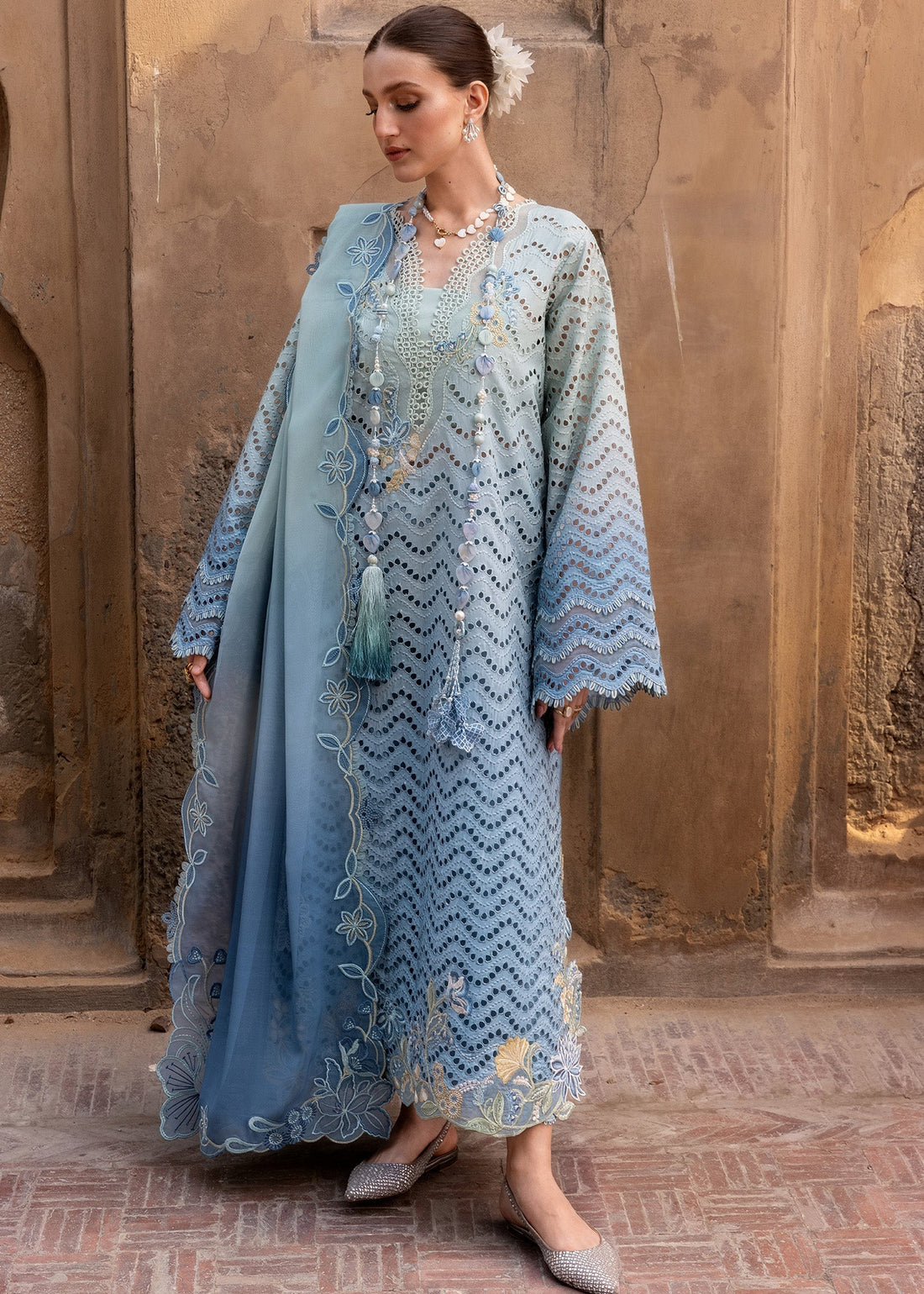 Crimson | Flow By Crimson Lawn'26 | OMBRE LOVE - D8A - House Of Hania