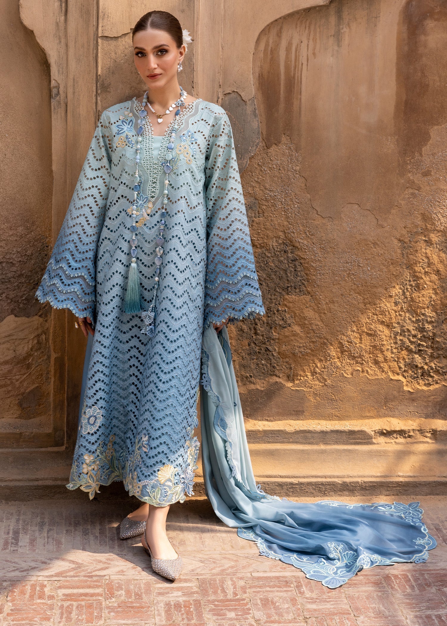 Crimson | Flow By Crimson Lawn'26 | OMBRE LOVE - D8A - House Of Hania