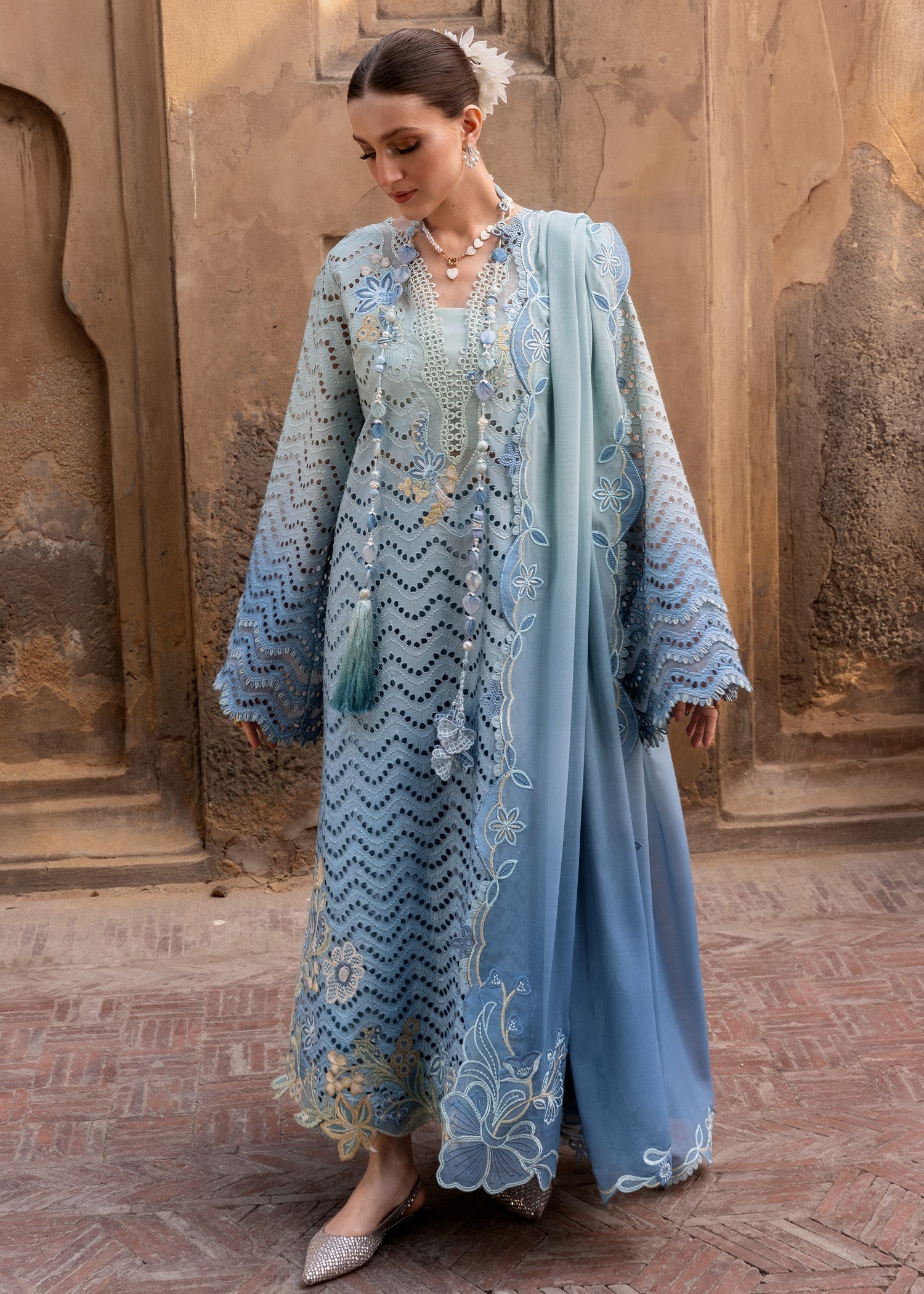 Crimson | Flow By Crimson Lawn'26 | OMBRE LOVE - D8A - House Of Hania