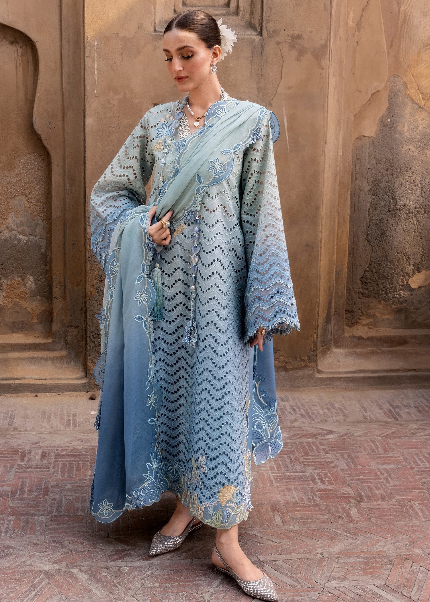 Crimson | Flow By Crimson Lawn'26 | OMBRE LOVE - D8A - House Of Hania