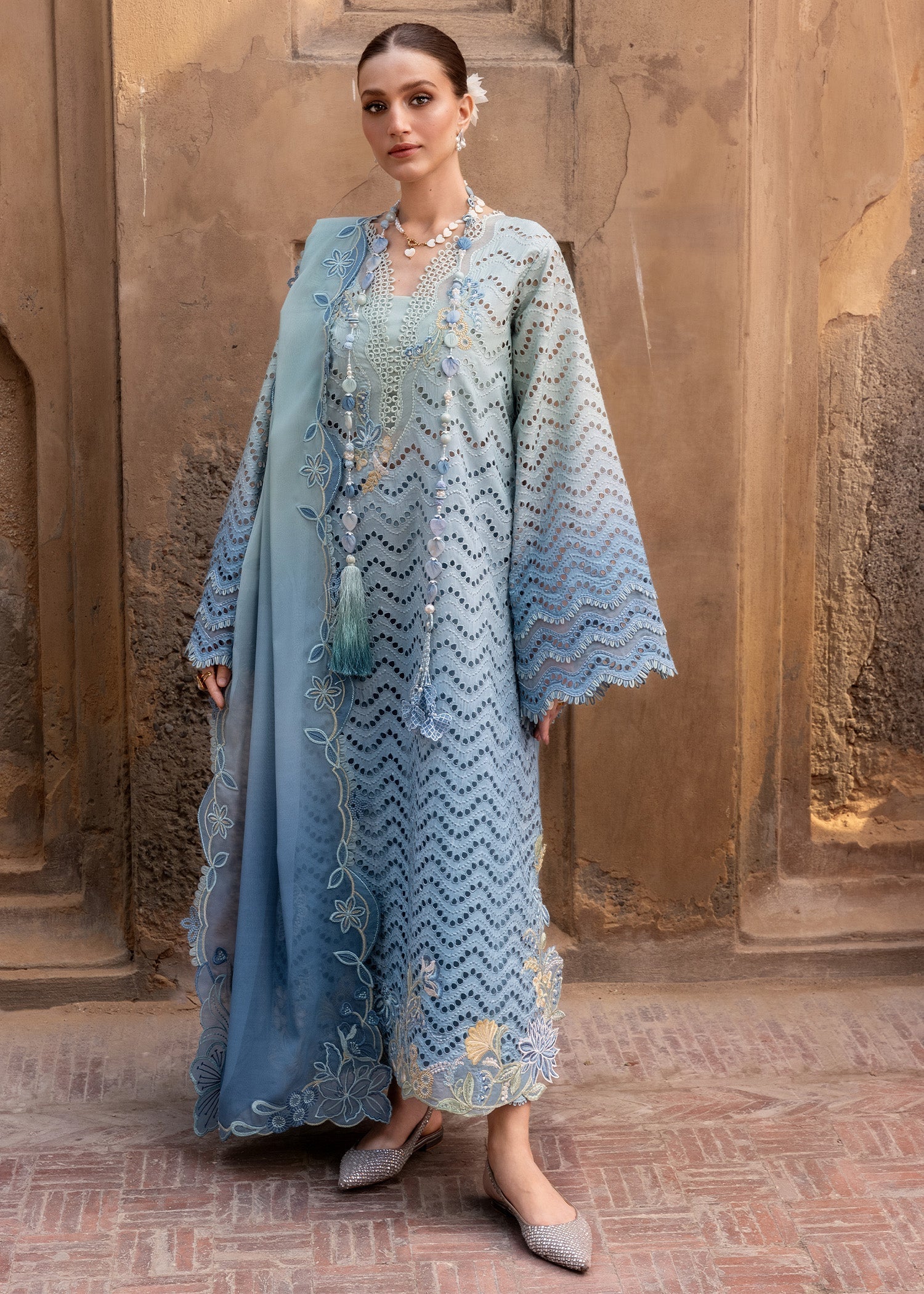 Crimson | Flow By Crimson Lawn'26 | OMBRE LOVE - D8A - House Of Hania