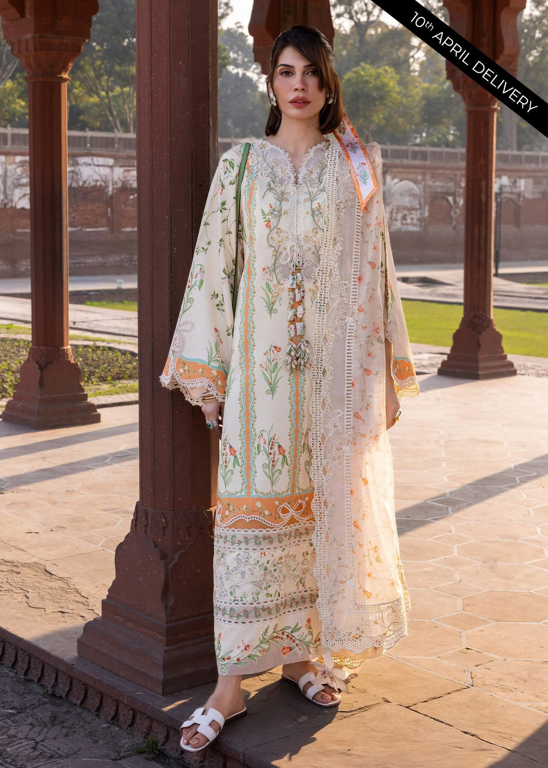 Crimson | Flow By Crimson Lawn'26 | SUN-KISSED LETTER-D9A - House Of Hania