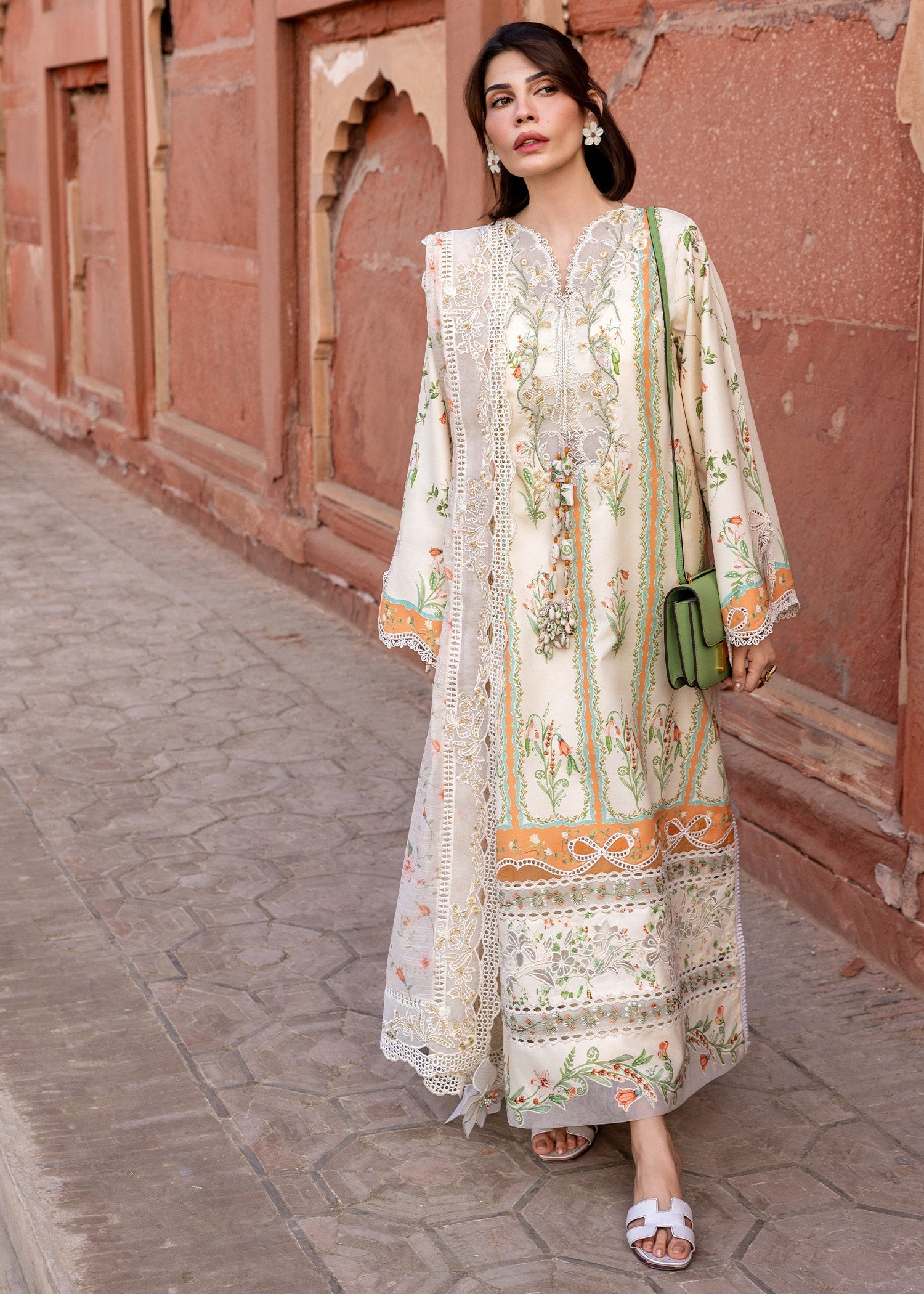 Crimson | Flow By Crimson Lawn'26 | SUN-KISSED LETTER-D9A - House Of Hania
