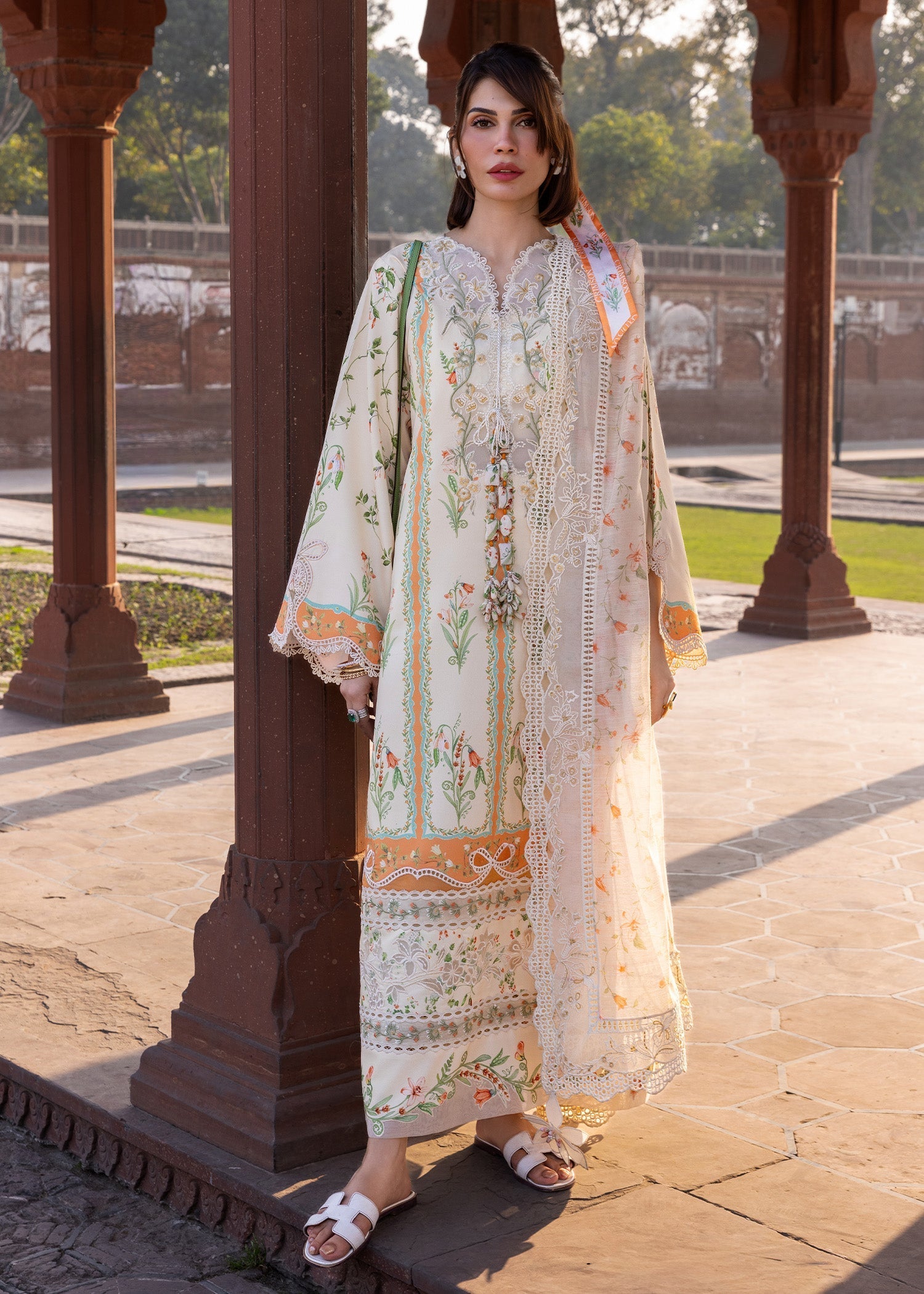 Crimson | Flow By Crimson Lawn'26 | SUN-KISSED LETTER-D9A - House Of Hania