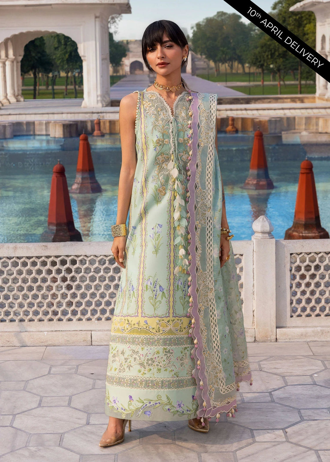 Crimson | Flow By Crimson Lawn'26 | SUN-KISSED LETTER-D9B - House Of Hania