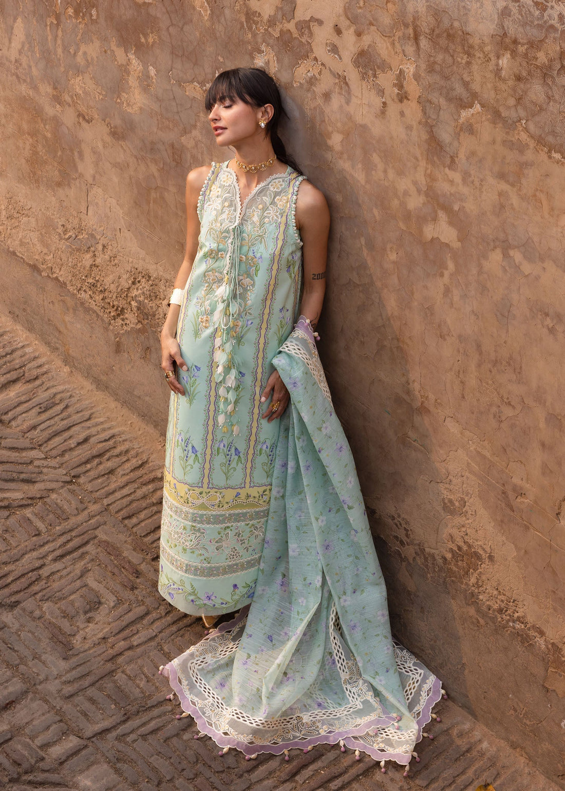Crimson | Flow By Crimson Lawn'26 | SUN-KISSED LETTER-D9B - House Of Hania
