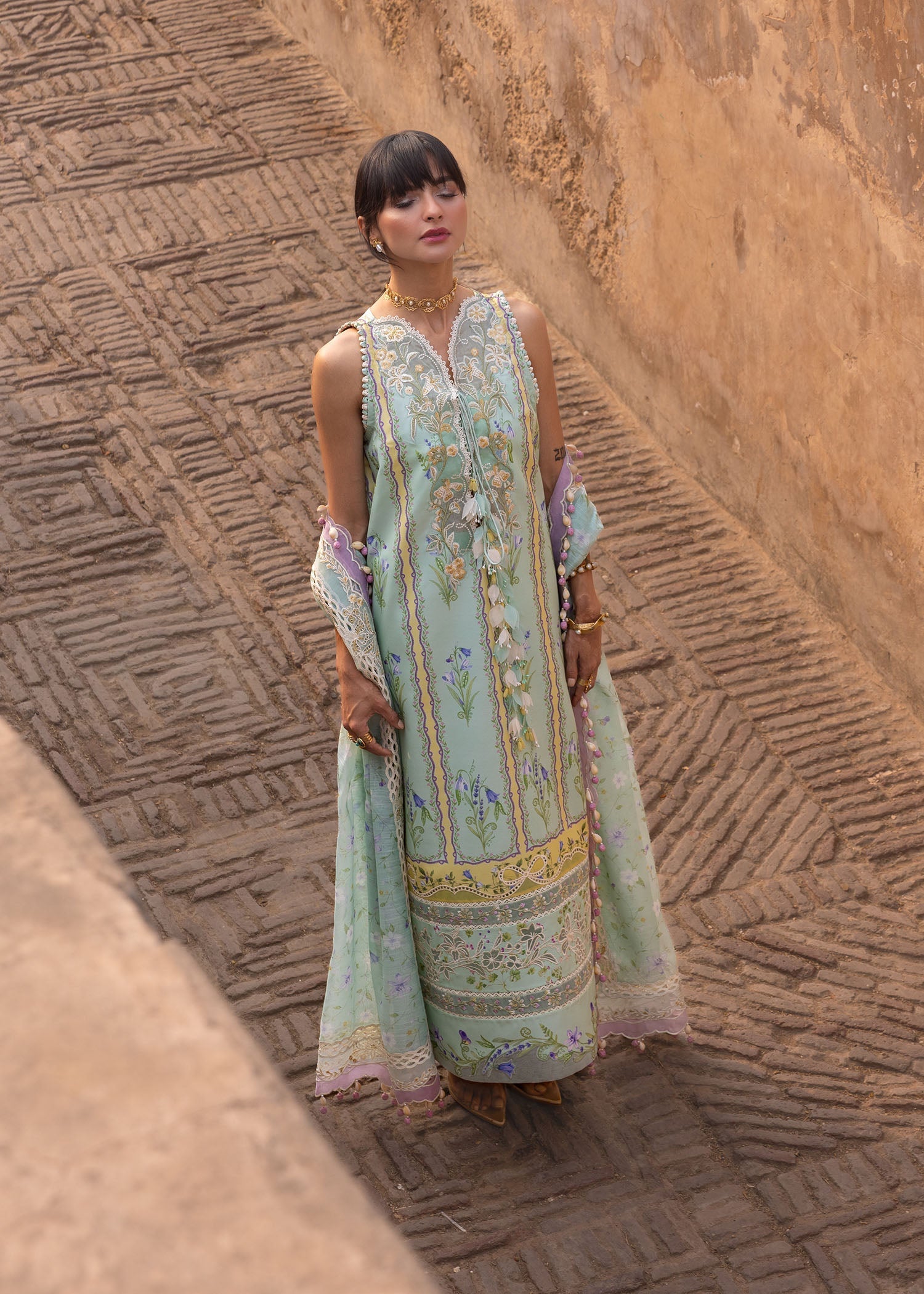 Crimson | Flow By Crimson Lawn'26 | SUN-KISSED LETTER-D9B - House Of Hania