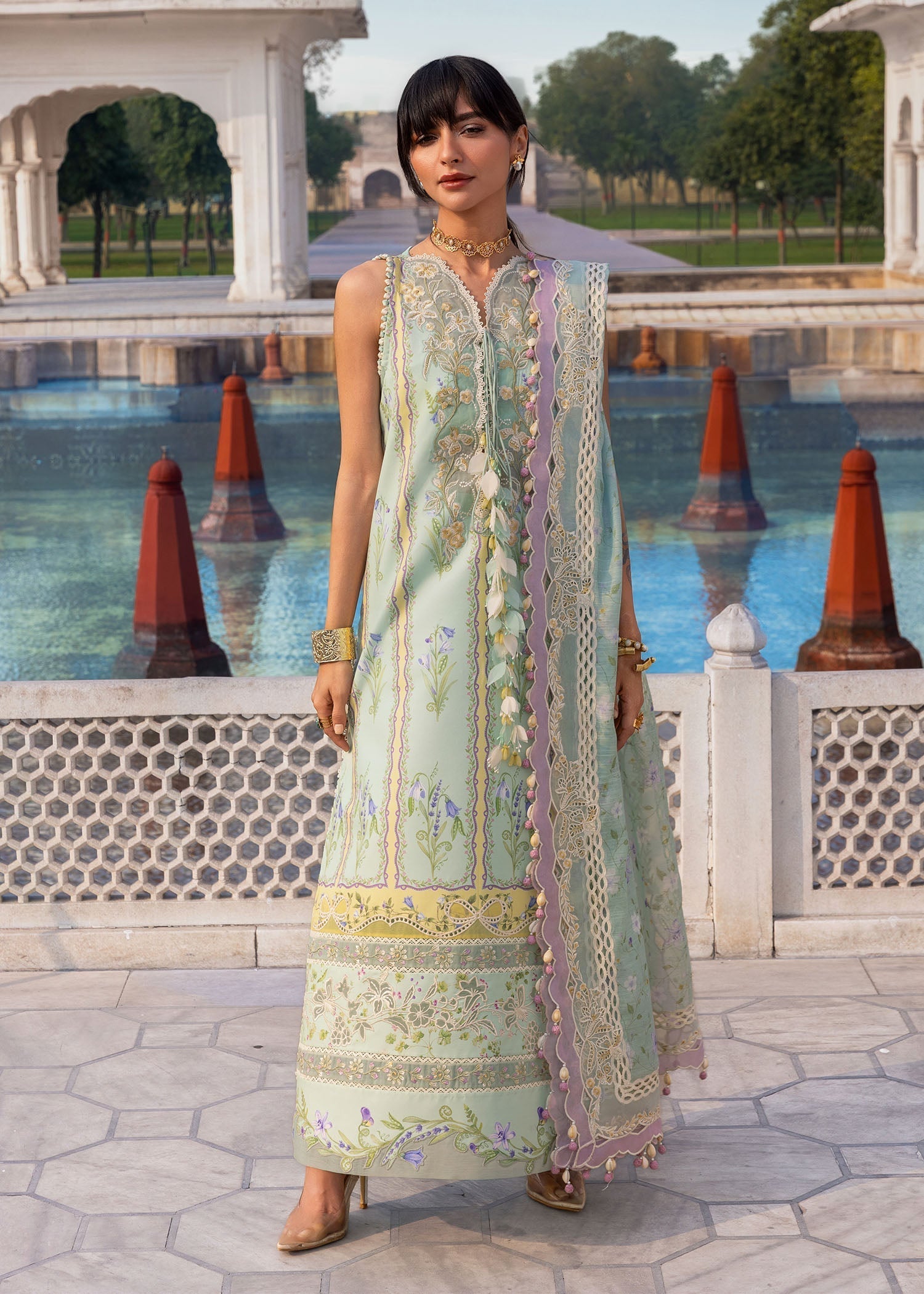 Crimson | Flow By Crimson Lawn'26 | SUN-KISSED LETTER-D9B - House Of Hania