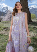 Crimson | Lawn 2024 | A Floral Mesh - Lavender - House Of Hania