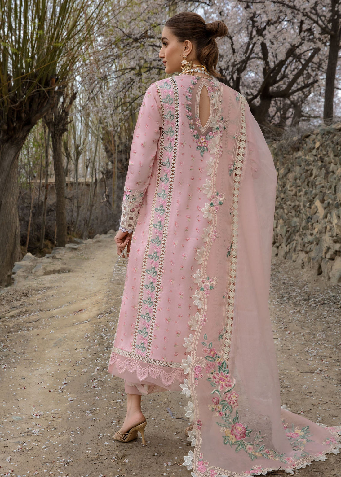 Crimson | Lawn 2024 | Believe In Her - Blush Pink - House Of Hania