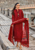 Crimson | Lawn 2024 | Dancing Paisleys - Ruby - House Of Hania