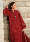Crimson | Lawn 2024 | Dancing Paisleys - Ruby - House Of Hania