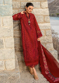 Crimson | Lawn 2024 | Dancing Paisleys - Ruby - House Of Hania