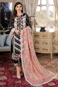 Crimson Luxury Lawn by Saira Shakira - TC-60 - Pleated Perfection - Midnight - House Of Hania