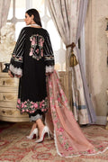 Crimson Luxury Lawn by Saira Shakira - TC-60 - Pleated Perfection - Midnight - House Of Hania