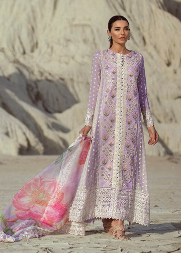 Crimson X Saira Shakira Lawn 2022 - D7 Chikkankari Reinvented A Amethyst - TC-140 - House Of Hania