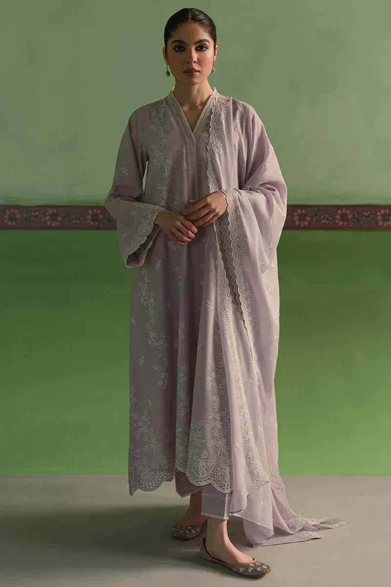 Cross Stitch | Chikankari Lawn | LILAC BLOOM - House Of Hania