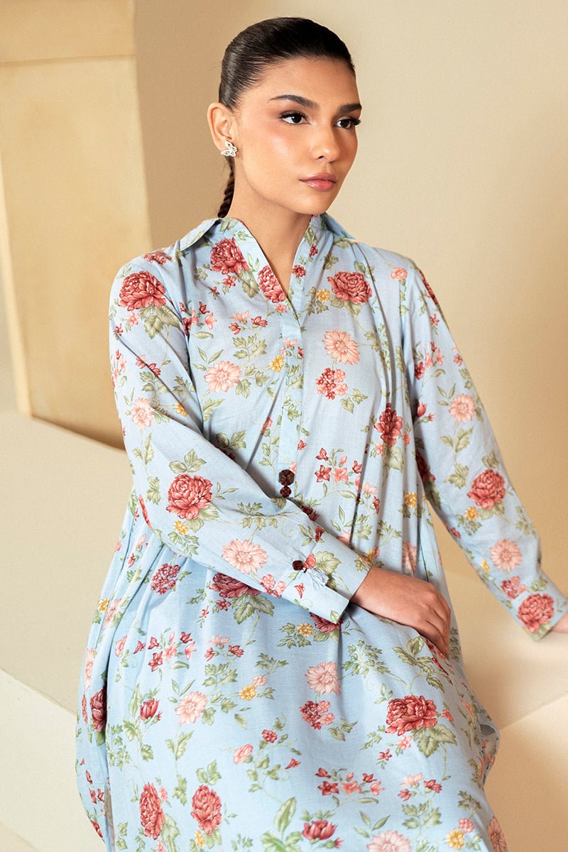 Cross Stitch | Daily Lawn 24 | CHAMBRAY DREAM-2 PIECE LAWN SUIT - House Of Hania