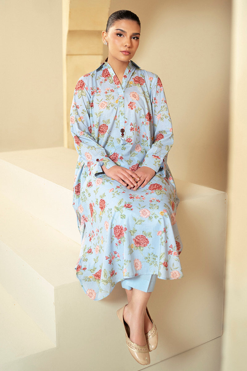 Cross Stitch | Daily Lawn 24 | CHAMBRAY DREAM-2 PIECE LAWN SUIT - House Of Hania