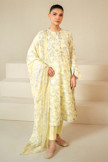 Cross Stitch | Daily Lawn 24 | CREAM BRULEE-3 PIECE LAWN SUIT - House Of Hania
