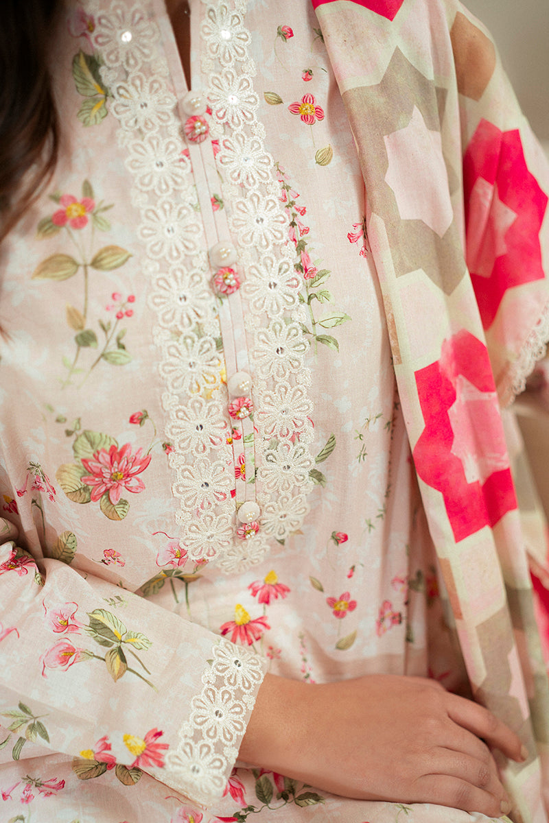 Cross Stitch | Daily Lawn 24 | CRYSTAL AURA-3 PIECE LAWN SUIT - House Of Hania