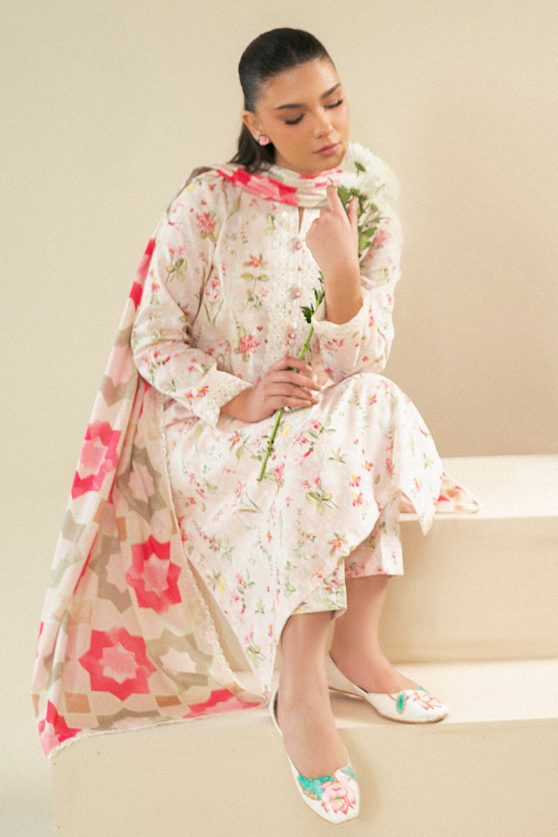 Cross Stitch | Daily Lawn 24 | CRYSTAL AURA-3 PIECE LAWN SUIT - House Of Hania