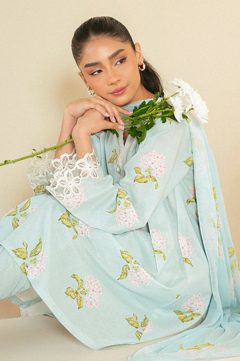 Cross Stitch | Daily Lawn 24 | DIM Black-3 PIECE LAWN SUIT - House Of Hania