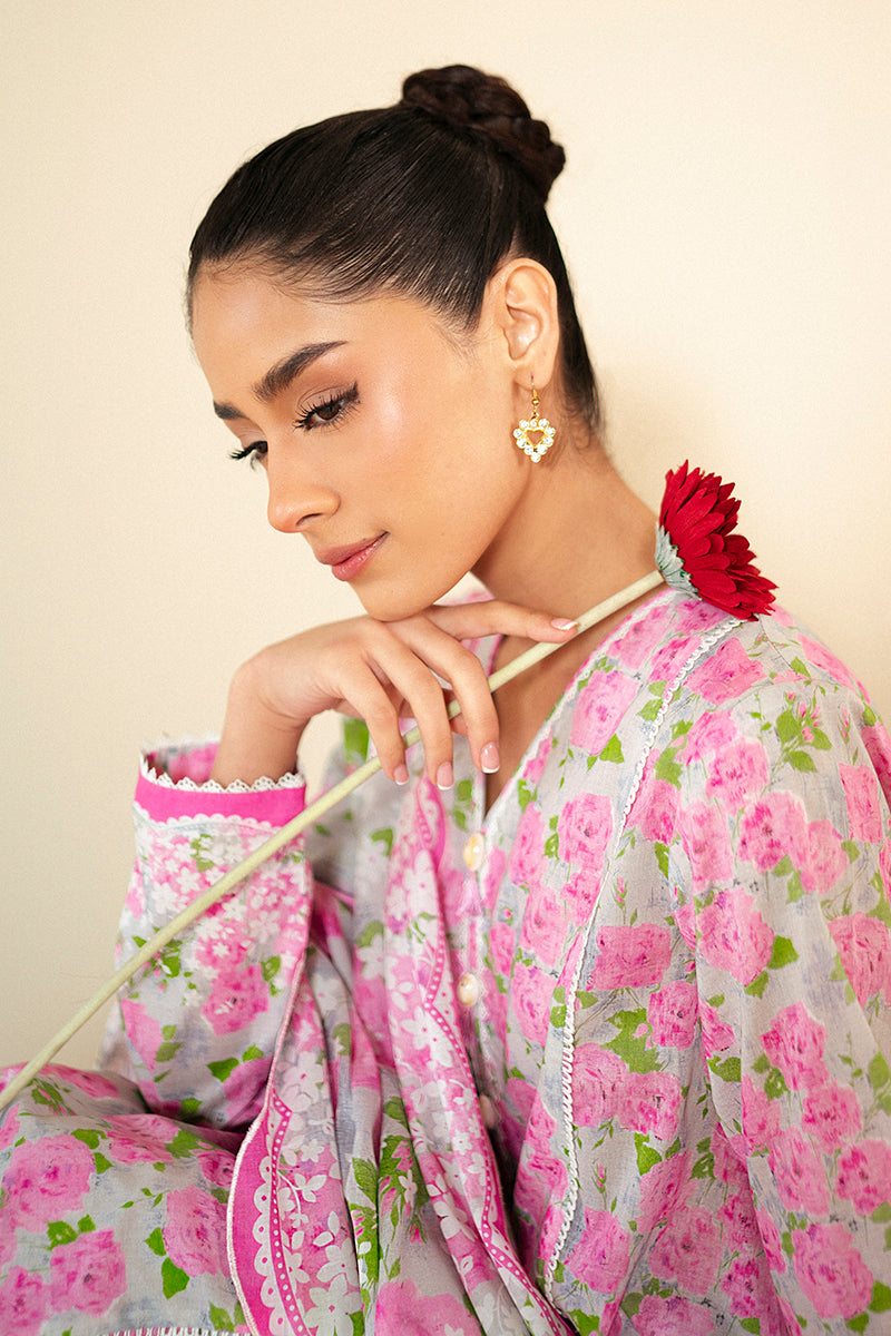 Cross Stitch | Daily Lawn 24 | FLORAL WIND-3 PIECE LAWN SUIT - House Of Hania