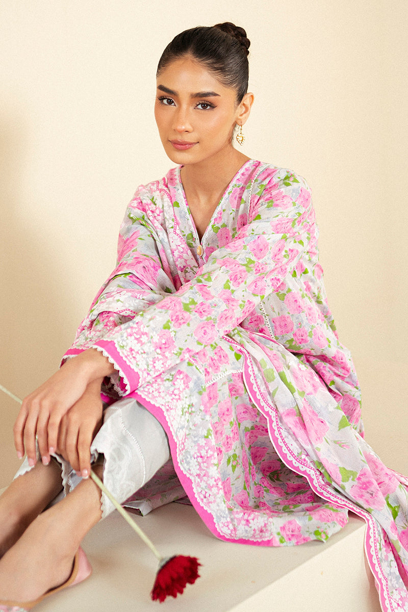 Cross Stitch | Daily Lawn 24 | FLORAL WIND-3 PIECE LAWN SUIT - House Of Hania