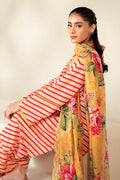 Cross Stitch | Daily Lawn 24 | GOLDEN ROSADO-3 PIECE LAWN SUIT - House Of Hania