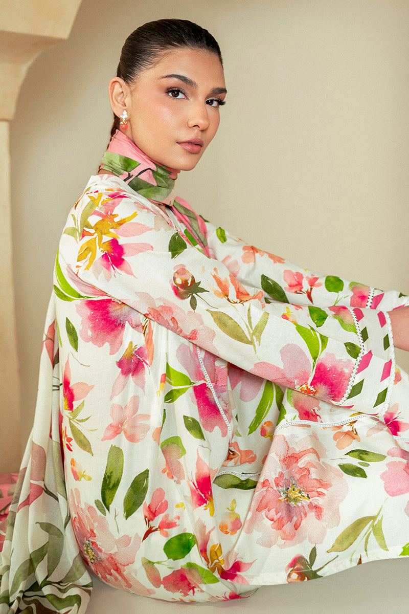 Cross Stitch | Daily Lawn 24 | HAZEL WILLOW-3 PIECE LAWN SUIT - House Of Hania