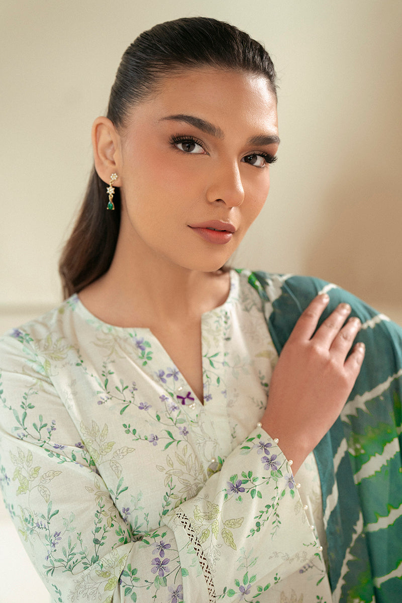 Cross Stitch | Daily Lawn 24 | LAUREL MINT-3 PIECE LAWN SUIT - House Of Hania