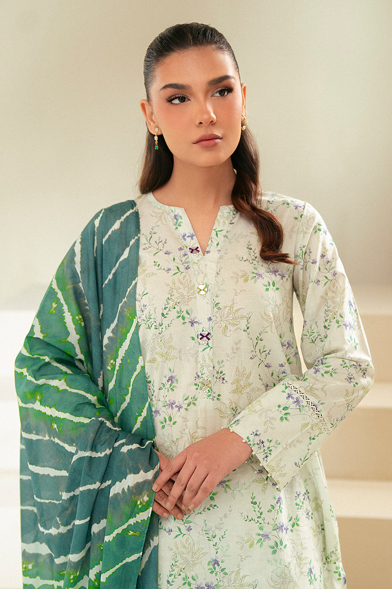 Cross Stitch | Daily Lawn 24 | LAUREL MINT-3 PIECE LAWN SUIT - House Of Hania