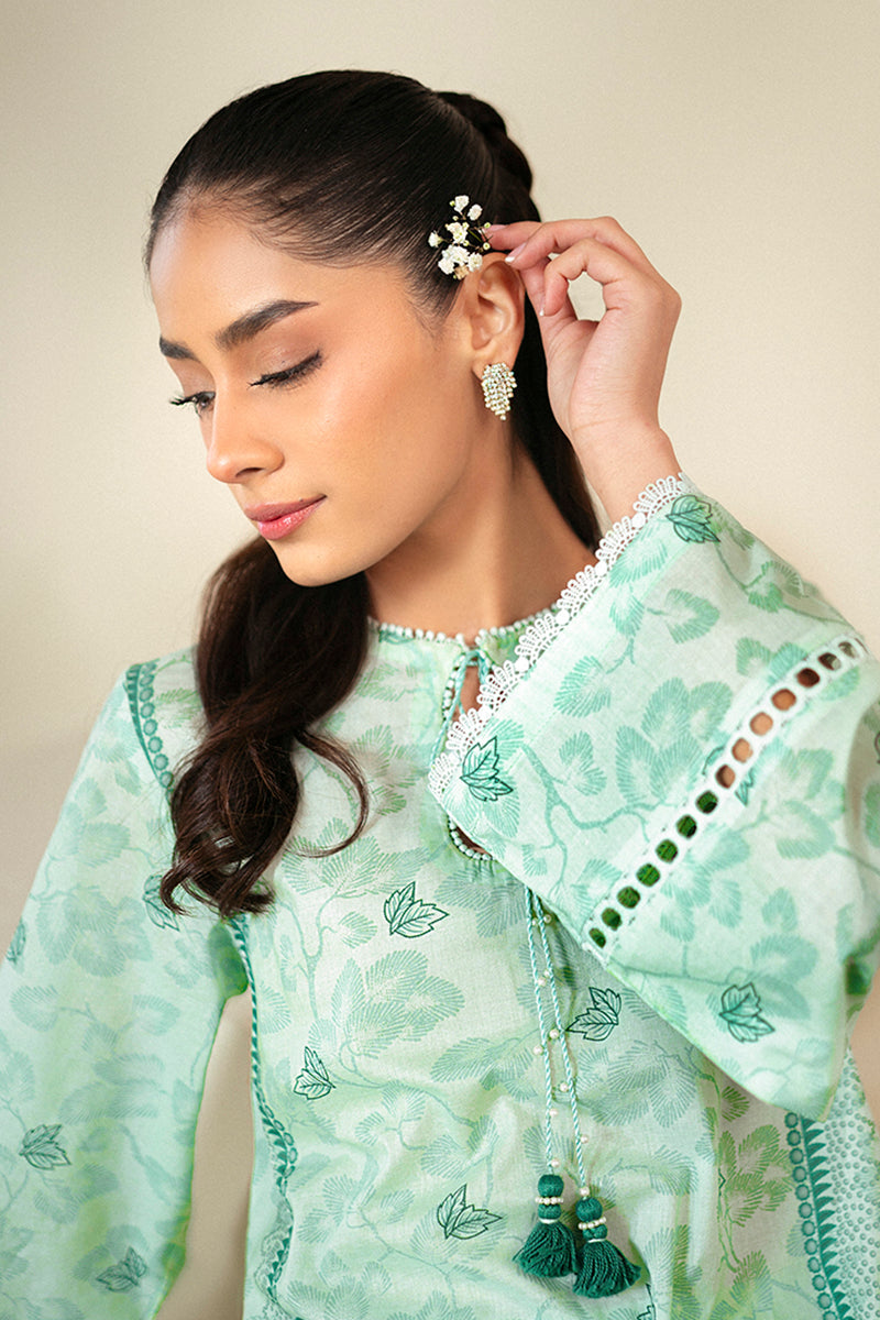 Cross Stitch | Daily Lawn 24 | MINTY MEADOW-3 PIECE LAWN SUIT - House Of Hania