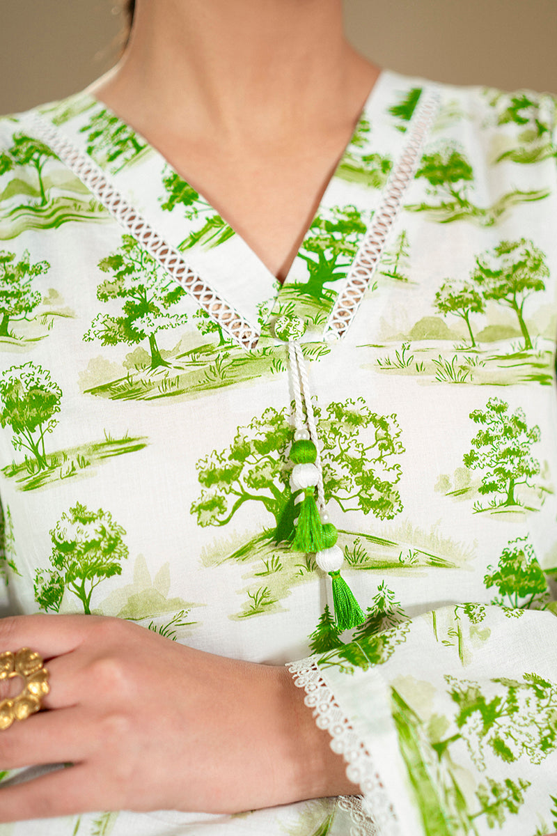 Cross Stitch | Daily Lawn 24 | MYSTIC FOREST-2 PIECE LAWN SUIT - House Of Hania