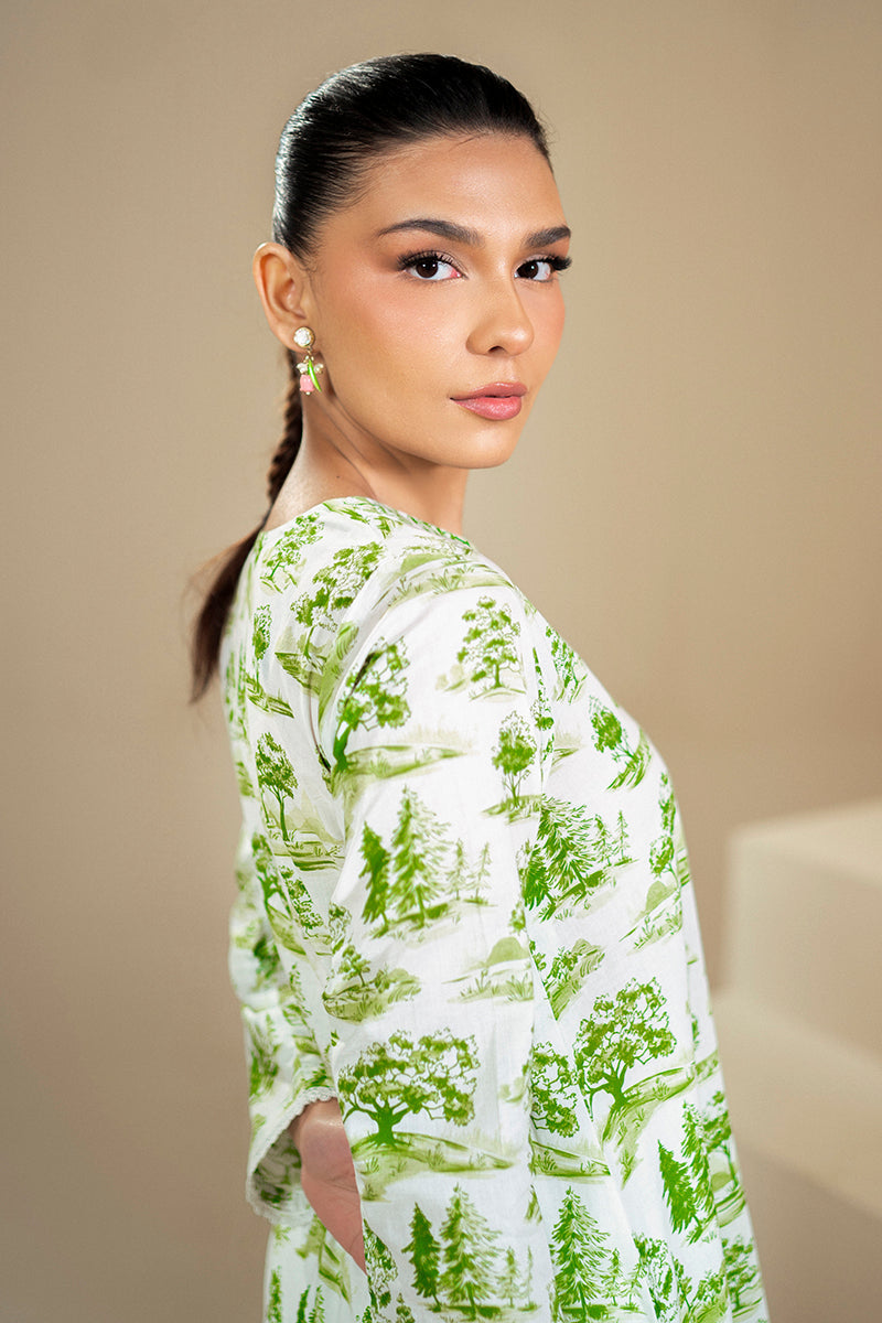 Cross Stitch | Daily Lawn 24 | MYSTIC FOREST-2 PIECE LAWN SUIT - House Of Hania