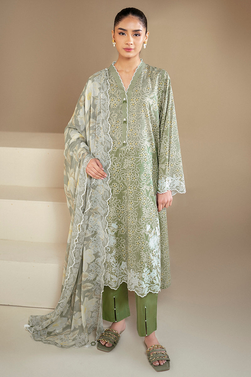 Cross Stitch | Daily Lawn 24 | SAGE BREEZE-3 PIECE LAWN SUIT - House Of Hania