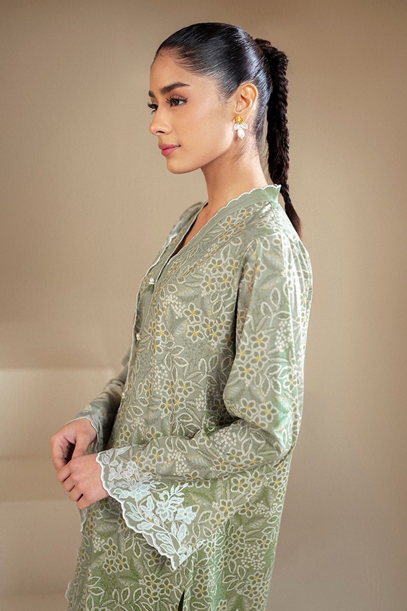 Cross Stitch | Daily Lawn 24 | SAGE BREEZE-3 PIECE LAWN SUIT - House Of Hania