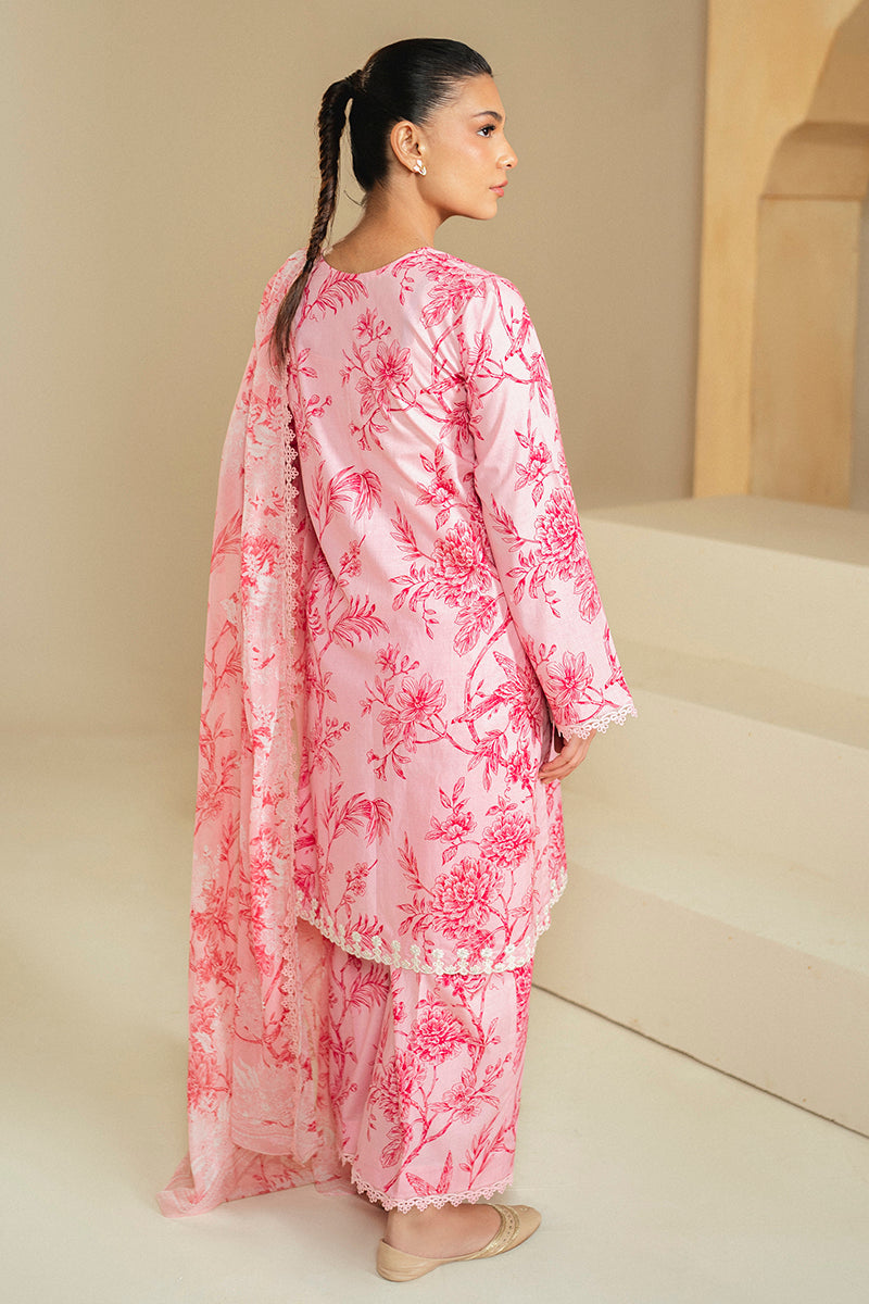 Cross Stitch | Daily Lawn 24 | SHADED PINK-3 PIECE LAWN SUIT - House Of Hania
