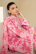 Cross Stitch | Daily Lawn 24 | SHADED PINK-3 PIECE LAWN SUIT - House Of Hania